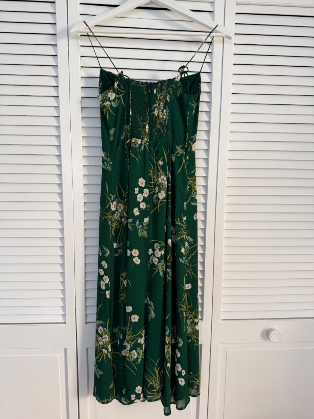 Reformation Juliette Buena Midi Dress in Emerald Floral Print size 4 - Picture 3 of 8